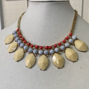 Beautiful springtime statement necklace rhinestones beads